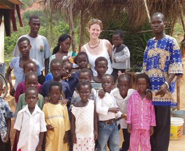Orphans in group picture